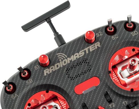 Radiomaster Boxer Max Version with CNC AG01 Hall Gimbals Carbon Fiber 2.4G 16ch Transmitter Remote Control ExpressLRS Mode 2 (Boxer Max Elrs-red) in Saudi Arabia