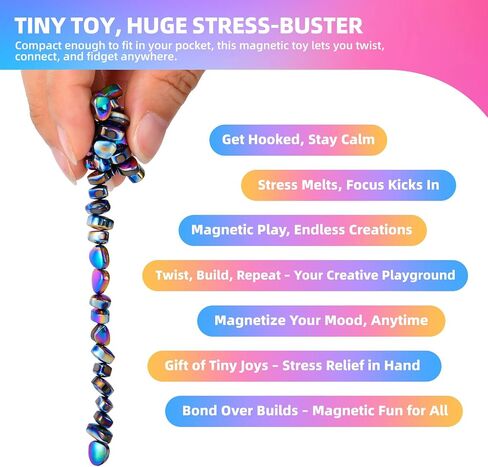 550pcs Fidget Toys for Adults & Teens,Weak Magnetic Balls Ferrite Putty Colorful,Stress Relief Sensory Toys for Autism ADHD Anxiety,Magnet Balls Desk Toys for Adults/Fidgets Toys Adults Gifts in Kuwait