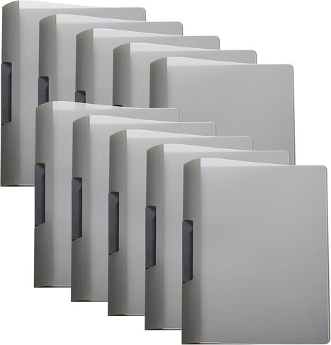 TOTiyea 10 Pack Clear Report Covers with Swing Clip, File Folder with Swing Clip, 30 Sheets Capacity, Slide Locking Report Covers, Letter Size, Clear in Kuwait