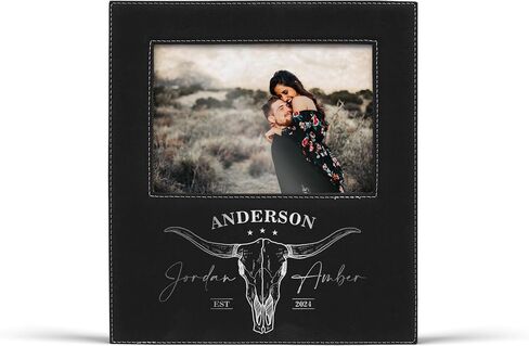 Alterd Industries Personalized 8x10 Picture Frames with 4x6 Photo Display - Married in Las Vegas Custom Photo Frame - Wedding Gift for Couples - (Married in Vegas - Black/Gold - 4x6 Photo) in Kuwait