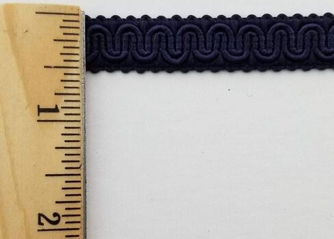 1/2 "SCROLL BRAID GIMP مع دعم - 12 ياردة مستمرة - العديد من خيارات الألوان! (أسود) in Kuwait