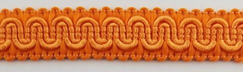 1/2 "SCROLL BRAID GIMP مع دعم - 12 ياردة مستمرة - العديد من خيارات الألوان! (أسود) in Kuwait
