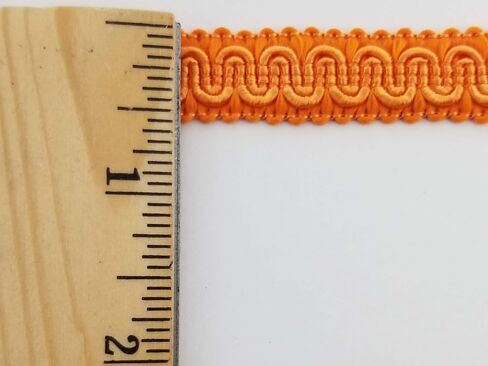 1/2 "SCROLL BRAID GIMP مع دعم - 12 ياردة مستمرة - العديد من خيارات الألوان! (أسود) in Kuwait