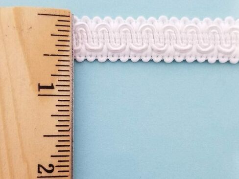 1/2 "SCROLL BRAID GIMP مع دعم - 12 ياردة مستمرة - العديد من خيارات الألوان! (أسود) in Kuwait