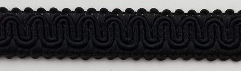 1/2 "SCROLL BRAID GIMP مع دعم - 12 ياردة مستمرة - العديد من خيارات الألوان! (أسود) in Kuwait