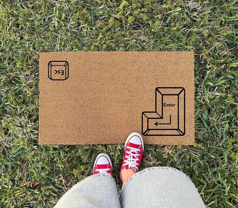 Enter Escape Key Doormat - 3 Size Options - Funny Tech Inspired Coir Rug for Programmers Gamers or Office Entryway - Geeky Indoor Outdoor Welcome Mat in Saudi Arabia
