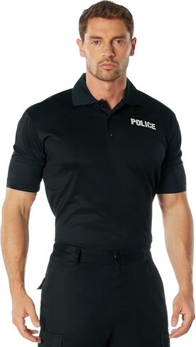 Rothco Moisture Wicking Public Safety Polo Shirt, Emblem : Police, Medium in Saudi Arabia