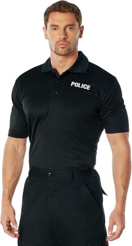 Rothco Moisture Wicking Public Safety Polo Shirt, Emblem : Police, Medium in Saudi Arabia