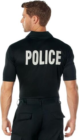 Rothco Moisture Wicking Public Safety Polo Shirt, Emblem : Police, Medium in Saudi Arabia