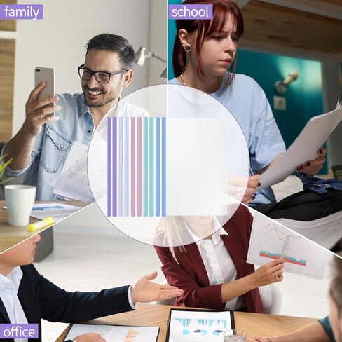10 Report folders with Clear Cover and Sliding Bar, A4 and Letter Size Report Covers, Presentation Folder Binder for School Business, Holds 70 Sheets (Light Multi-Color) in Saudi Arabia