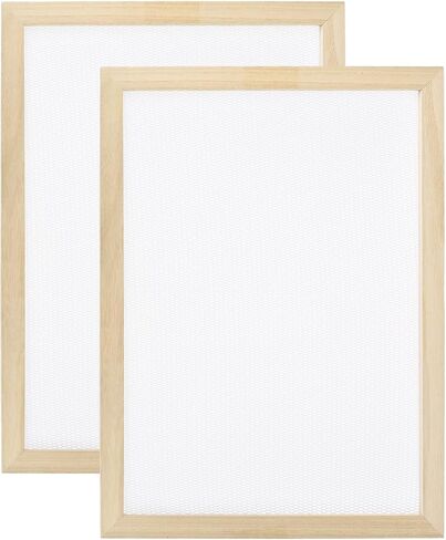 MECCANIXITY Paper Making Screen Wooden Paper Making 15.7 x 11.8 Inch Papermaking Frame Kit for DIY Paper Craft Making Cards, Bookmarks, Labels, 2 Packs in Saudi Arabia