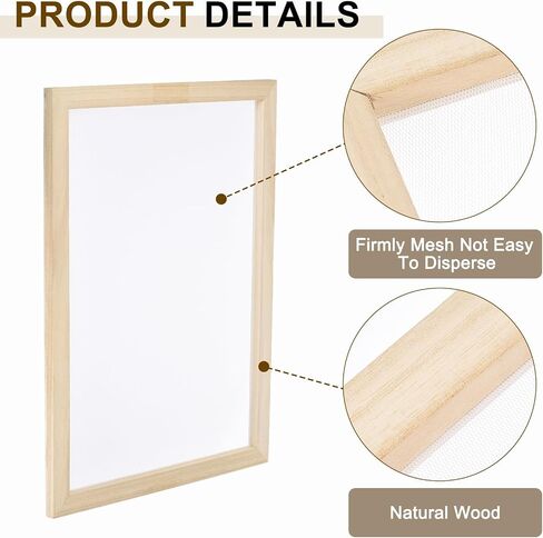 MECCANIXITY Paper Making Screen Wooden Paper Making 15.7 x 11.8 Inch Papermaking Frame Kit for DIY Paper Craft Making Cards, Bookmarks, Labels, 2 Packs in Saudi Arabia