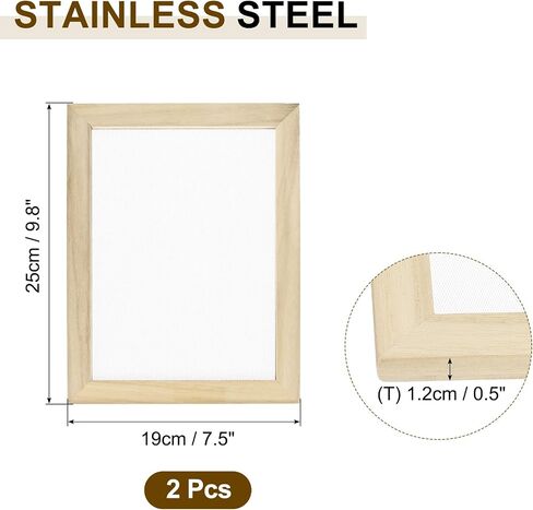 MECCANIXITY Paper Making Screen Wooden Paper Making 15.7 x 11.8 Inch Papermaking Frame Kit for DIY Paper Craft Making Cards, Bookmarks, Labels, 2 Packs in Saudi Arabia