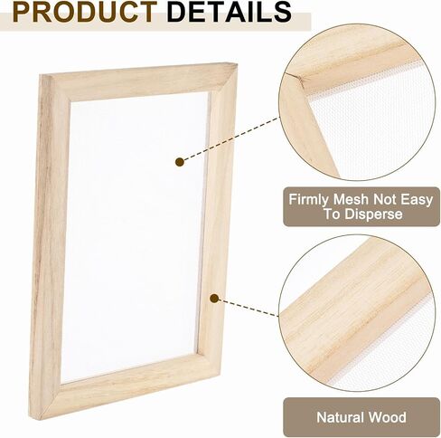 MECCANIXITY Paper Making Screen Wooden Paper Making 15.7 x 11.8 Inch Papermaking Frame Kit for DIY Paper Craft Making Cards, Bookmarks, Labels, 2 Packs in Saudi Arabia