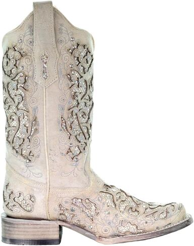 Corral Women's Square Toe White Wedding Boots in Saudi Arabia