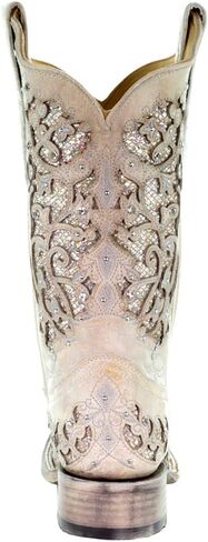 Corral Women's Square Toe White Wedding Boots in Saudi Arabia