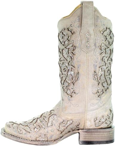 Corral Women's Square Toe White Wedding Boots in Saudi Arabia