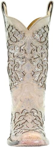 Corral Women's Square Toe White Wedding Boots in Saudi Arabia