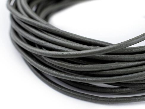 TheBeadChest 0.8mm Dark Brown Round Leather Cord (15ft) in Saudi Arabia