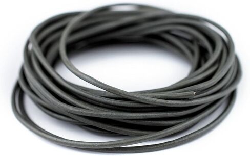 TheBeadChest 0.8mm Dark Brown Round Leather Cord (15ft) in Saudi Arabia