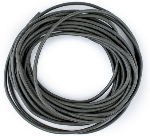 TheBeadChest 0.8mm Dark Brown Round Leather Cord (15ft) in Saudi Arabia