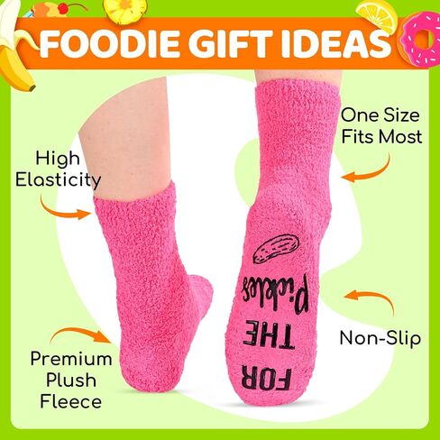 HAPPYPOP Funny Women's Cake Socks Birthday Pie Socks, Novelty Cake Birthday Pie Gifts Teen Girls, Fuzzy Socks in Saudi Arabia