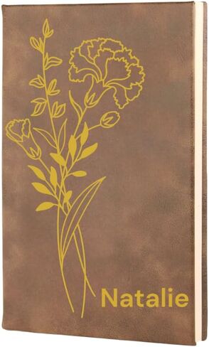 Birth Flower Journal Noteboor ، Honor Month Flower Gift ، دفتر المجلات المخصصة للمجلة ، دفتر المجلات المخصصة للمجلة ، هدية لها ، أمي ، ابنة (Teal) in Kuwait