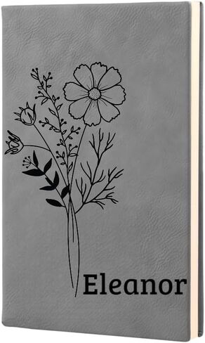 Birth Flower Journal Noteboor ، Honor Month Flower Gift ، دفتر المجلات المخصصة للمجلة ، دفتر المجلات المخصصة للمجلة ، هدية لها ، أمي ، ابنة (Teal) in Kuwait