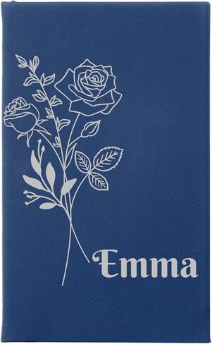 Birth Flower Journal Noteboor ، Honor Month Flower Gift ، دفتر المجلات المخصصة للمجلة ، دفتر المجلات المخصصة للمجلة ، هدية لها ، أمي ، ابنة (Teal) in Kuwait
