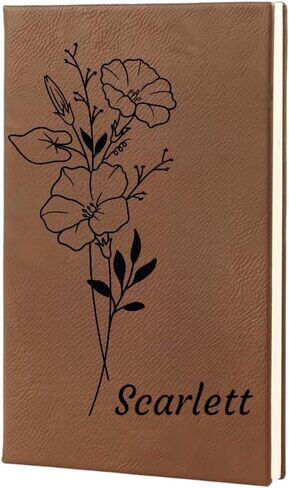 Birth Flower Journal Noteboor ، Honor Month Flower Gift ، دفتر المجلات المخصصة للمجلة ، دفتر المجلات المخصصة للمجلة ، هدية لها ، أمي ، ابنة (Teal) in Kuwait