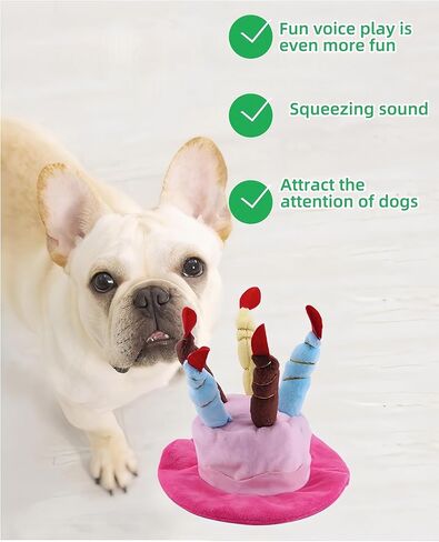 قبعة حفلة حيوان أليف لطيفة للكلاب والقطط - قبعة عيد ميلاد ناعمة رقيقة مع 5 شموع ملونة (زرقاء) ، حزام قابل للتعديل لهالوين ، أزياء واطلاقيات الصور ، يناسب حيوانات أليفة صغيرة إلى كبيرة ، قابلة للغسل ومريحة (الأزرق) in Kuwait