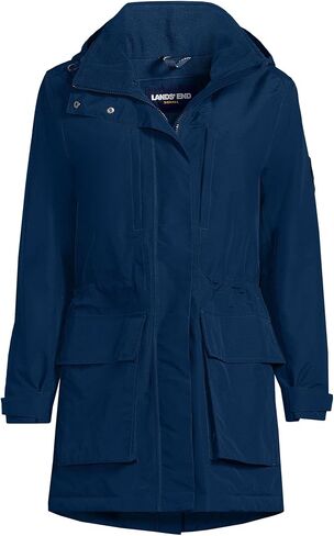 Lands' End Womens Squall Waterproof Parka Deep Sea Navy Regular Medium in Saudi Arabia