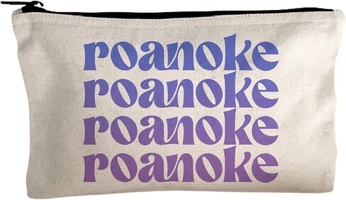 Moonlight Makers, Charlotte Ombre Canvas Makeup Bag, Pencil Pouch, Cute Travel Accessories for Women, 100% Cotton Cosmetic & Toiletry Bags, Orange in Saudi Arabia