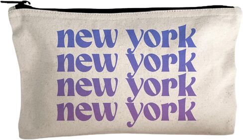 Moonlight Makers, Charlotte Ombre Canvas Makeup Bag, Pencil Pouch, Cute Travel Accessories for Women, 100% Cotton Cosmetic & Toiletry Bags, Orange in Saudi Arabia