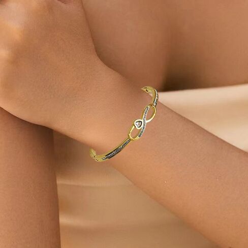 Rose Gold Bow Bangle Bracelet for Women Personalized Cubic Zirconia Stainless Steel Bracelets Oval Butterfly Bangles Bracelets Gifts for Love in Saudi Arabia