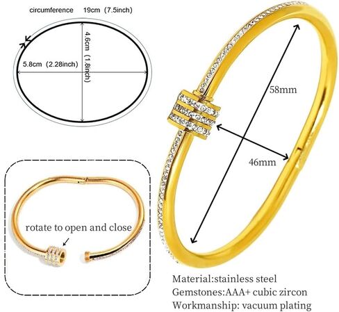Rose Gold Bow Bangle Bracelet for Women Personalized Cubic Zirconia Stainless Steel Bracelets Oval Butterfly Bangles Bracelets Gifts for Love in Saudi Arabia