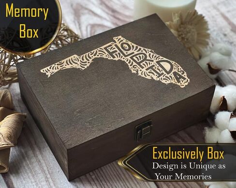 Florida Inspired Engraved Wooden Box - Sunshine State Design, A Memorable Gift or Souvenir in Saudi Arabia