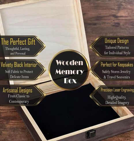 R Initial Elegantly Carved Wooden Box, Bespoke Laser Detailing, Perfect Customizable Souvenir, Ideal for Collecting Keepsakes & Heirlooms in Saudi Arabia