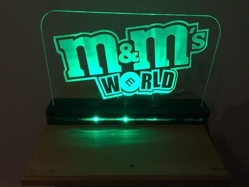 Custom LED Edge Lit Acrylic Laser Engraved and Cut Sign 6"x6" or 8"x10" Lighted Acrylic Base With Remote You Choose the Text or Graphic in Saudi Arabia
