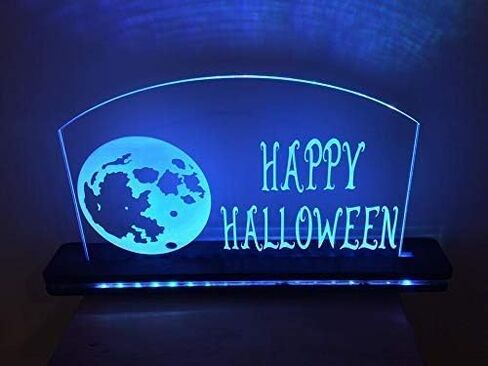 Custom LED Edge Lit Acrylic Laser Engraved and Cut Sign 6"x6" or 8"x10" Lighted Acrylic Base With Remote You Choose the Text or Graphic in Saudi Arabia