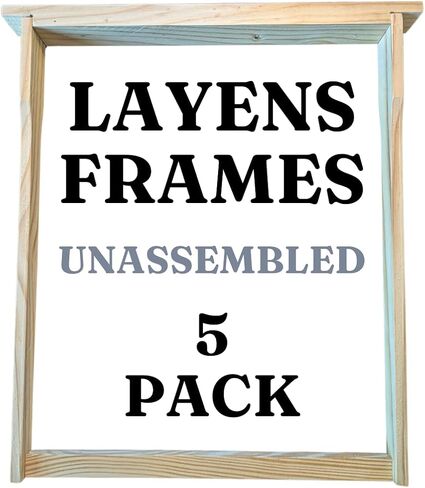 Layens Beehive Frames - Unassembled - Predrilled Top & Bottom Bars - 5 Pack in Saudi Arabia