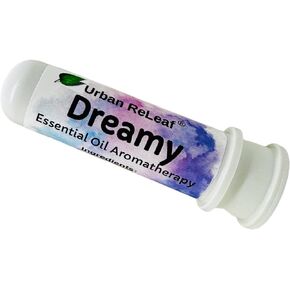 Urban ReLeaf Dreamy Essential Oil Aromatherapy Nasal Inhaler — Pure Undiluted Lavender & Chamomile Oils, Easy Open Snap Top. Made in USA. Alcohol-Free. No Mess. Pocket Size.