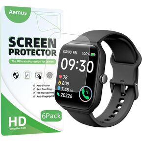 Screen Protector Compatible for TOOBUR IDW16 1.95" Smart Watch (6 PACK) Flexible Full Coverage Clear TPU Film Compatible for Faweio SmartWatch