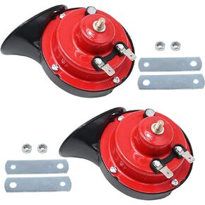 2 PCS Train Horns for Trucks 300DB Loud Air Electric Snail Horn,12V Waterproof Horns Kit Super Loud for Trucks,Cars,Motorcycle,Bikes & Boats