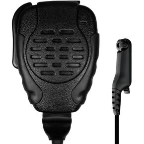 Sheepdog Heavy Duty Speaker Microphone, Compatible with Motorola R7, ION and MXP600, Black Cable (SPM-2100-M20), 3.5mm Privacy Earpiece Port, Black Cable