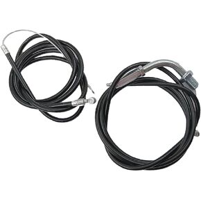 Throttle Cable and Clutch Cable Black Replacement for 49cc 50cc 66cc 80cc 100cc 2 Stroke Engine Gas Motorized Bike Bicycle