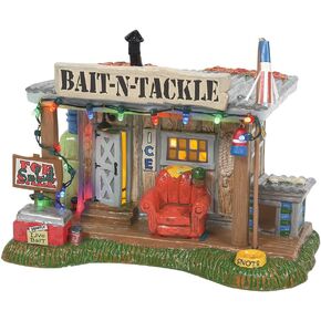 Department 56 Original Snow Village National Lampoon's Christmas Vacation Cousin Eddie Selling The Bait Shop Lit Building, 5.63 Inch, Multicolor Collectible Building Structure