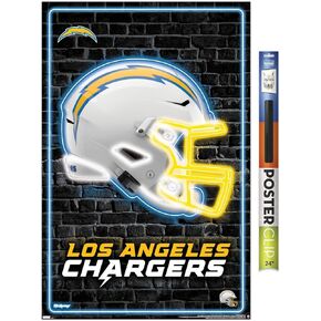 Trends International NFL Los Angeles Chargers - Neon Helmet 23 Wall Poster