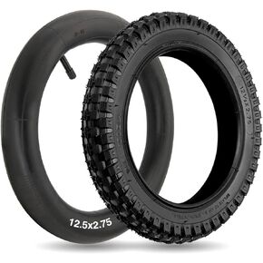 12.5x2.75 Tire & Inner Tube 12-1/2x2-3/4 Dirt Bike Tire and Tube Set for Razor MX350 MX400 Dirt Rocket X-Treme X-560 Heavy Duty Scooter 12-1/2x2.75 Tire Tube
