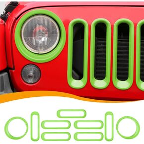 غطاء شبكي أمامي من Hoolcar وغطاء إطار أمامي مناسب لسيارة Jeep Wrangler JK JKU 2007-2017، ملحقات خارجية، وردي in Kuwait